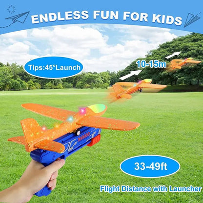 Catapult Airplane Launching Glider Gun – Foam Flying Plane Toy for Kids (Ages 5+)