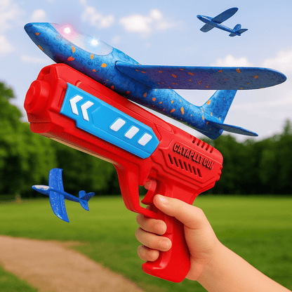 Catapult Airplane Launching Glider Gun – Foam Flying Plane Toy for Kids (Ages 5+)