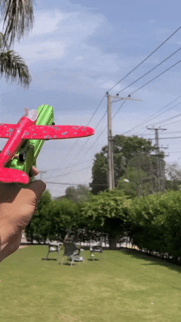 Catapult Airplane Launching Glider Gun – Foam Flying Plane Toy for Kids (Ages 5+)