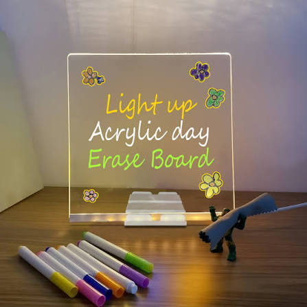 ✨ LED Glow Drawing Board for Kids Magic Light Drawing Pad 8x8  Fun, Creative & Screen-Free Play (Ages 3+)